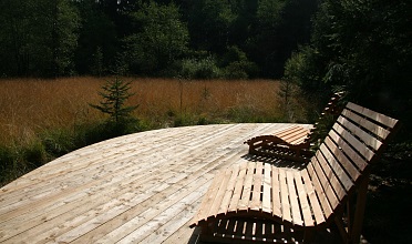 A relaxing area at the Crayfish Trail